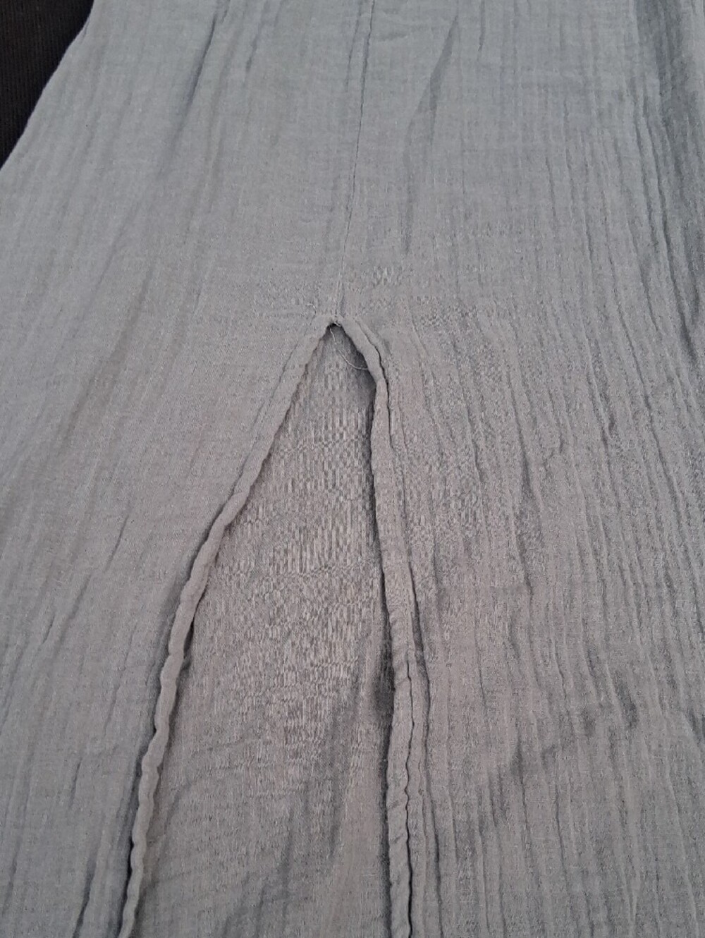 NATURAL LIFE Gray Spaghetti-Strap Gauze Maxi Dress - Picture 10 of 12